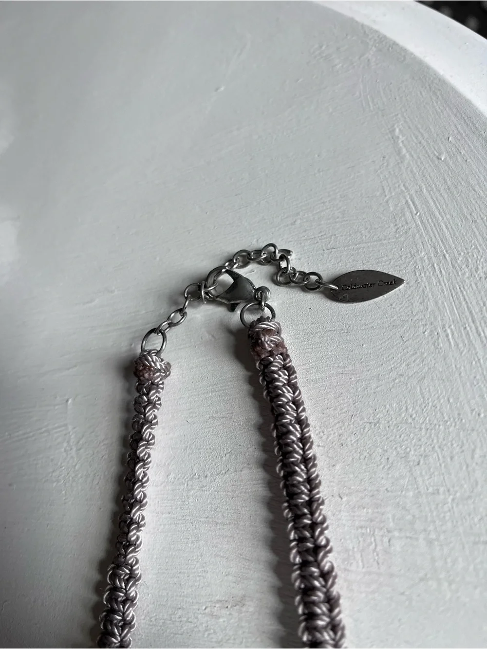 Coldwater Creek Multistranded Purple Bead and String Necklace